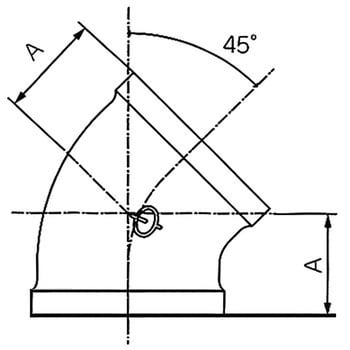 45°エルボ 可鍛鋳鉄製管継手(白) リケン 白継手 【通販モノタロウ】