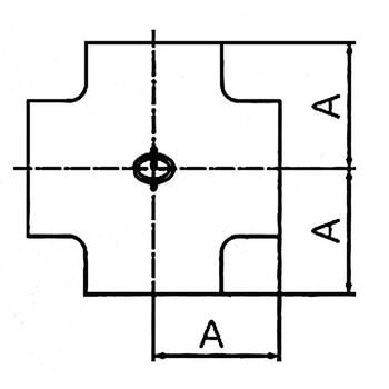 クロス 可鍛鋳鉄製管継手(白) リケン