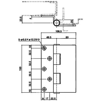 ステンレス 重量曲蝶番 ベアリング入 APLUS(クマモト)