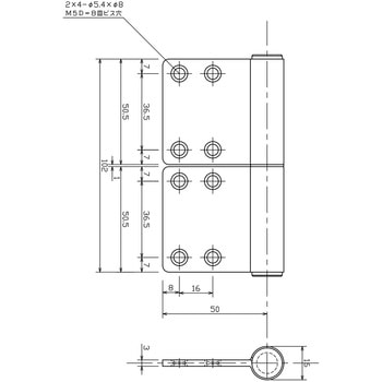 ステンレス 面付旗蝶番 APLUS(クマモト)