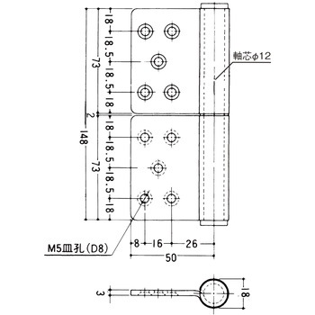 ステンレス 面付旗蝶番 APLUS(クマモト)