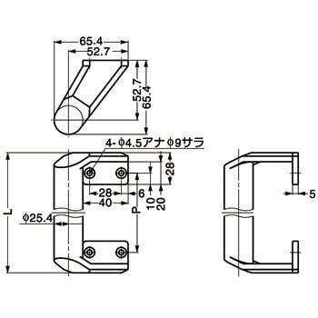 MP-500 ステンレス鋼(SUS316)製面付ハンドル 1個 スガツネ(LAMP