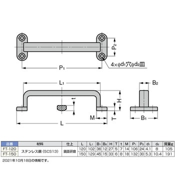ステンレス鋼製フィニッシュハンドル LAMP(スガツネ)