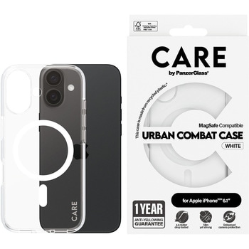 iPhone 16 CARE by PanzerGlass Case Flagship White MagSafe CARE