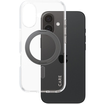 iPhone 16 CARE by PanzerGlass Case Feature Black Kickstand & MagSafe CARE