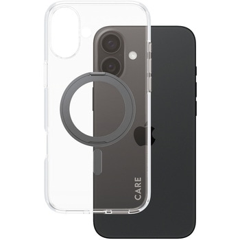 iPhone 16 Plus CARE by PanzerGlass Case Feature Black Kickstand & MagSafe CARE