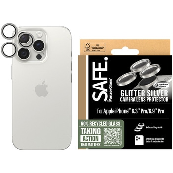 iPhone 16 Pro Max / iPhone 16 Pro SAFE. by PanzerGlass Camera Lens Protector Glitter Silver SAFE