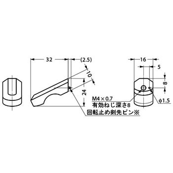 ステンレス鋼(SUS316)製つまみ LAMP(スガツネ)