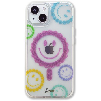 iPhone 14 GLITTER SMILEY MagSafe対応/抗菌ケース Sonix