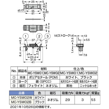 ワンタッチマグネットキャッチ LAMP(スガツネ)