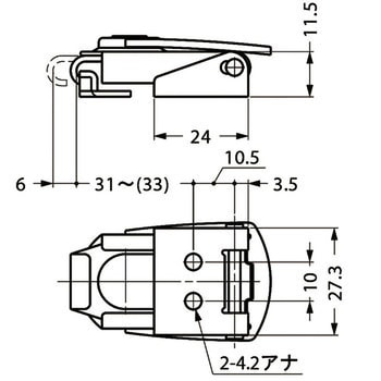 ステンレス鋼製小型ヒネリファスナー LAMP(スガツネ)