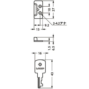 ステンレス鋼製小型ヒネリファスナー LAMP(スガツネ)