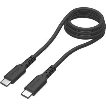 PD240W USB-C to Cシリコンケーブル 1.0m ブラック 多摩電子