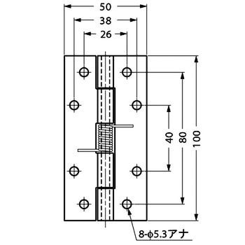 ステンレス鋼製スプリング丁番 SH-C型 LAMP(スガツネ)