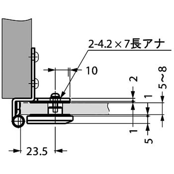 ステンレス鋼製ガラス丁番 LAMP(スガツネ)