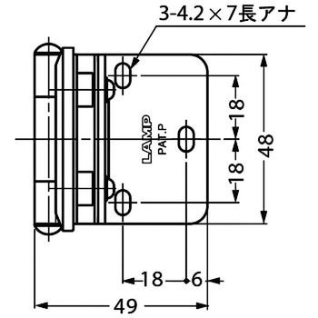 ステンレス鋼製ガラス丁番 LAMP(スガツネ)