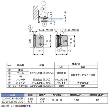ステンレス鋼製ガラス丁番 LAMP(スガツネ)