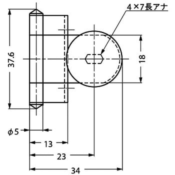ステンレス鋼製ガラス丁番 LAMP(スガツネ)