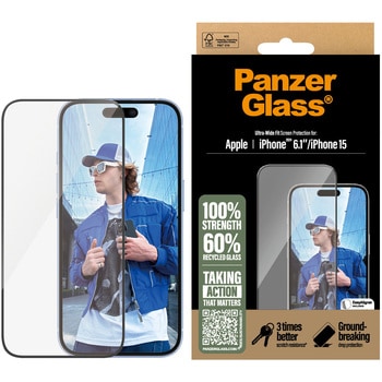iPhone 16 PanzerGlass Screen Protector Ultra-Wide Fit PanzerGlass
