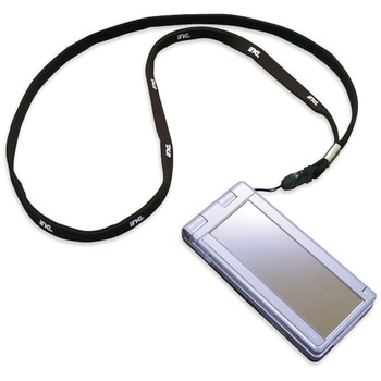 平紐ネックストラップ ブラック T8100 多摩電子