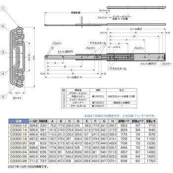 スライドレール C3300 LAMP(スガツネ)