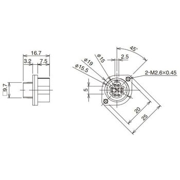 RP17-13RA-12SD(71) PR17シリーズ 小型プラスチックプッシュプルロック