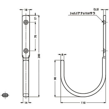 JF110M ステンレス鋼製 ジャンボフック 1個 スガツネ(LAMP) 【通販