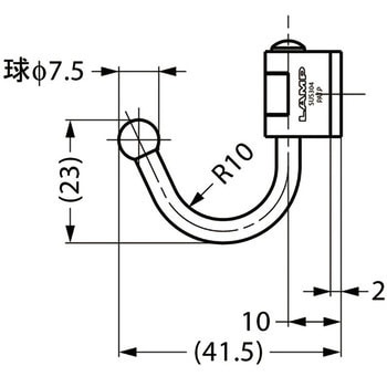 ステンレス鋼製 バタフライフック LAMP(スガツネ)