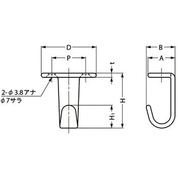 ステンレス鋼製 フック LAMP(スガツネ)