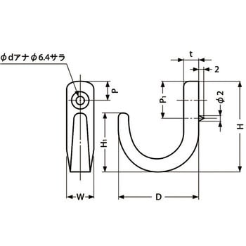 TA3L ステンレス鋼製コート掛 TA3型 1個 スガツネ(LAMP) 【通販サイト