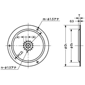 ステンレス空気孔 面付タイプ LAMP(スガツネ)