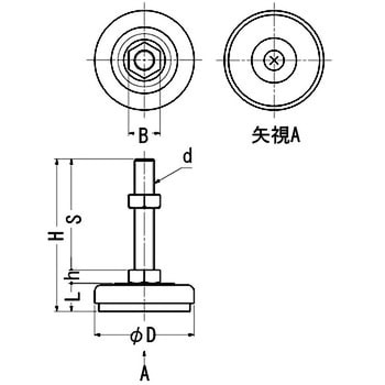 ADW40-8-60 アジャスター ADW型(亜鉛メッキ) LAMP(スガツネ
