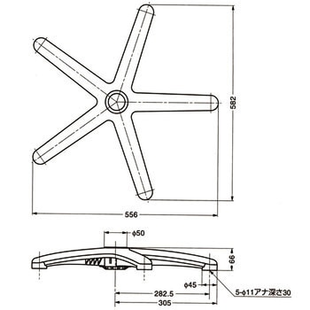 BJ610 五股樹脂ベース スガツネ(LAMP) 1個 BJ610 - 【通販モノタロウ】