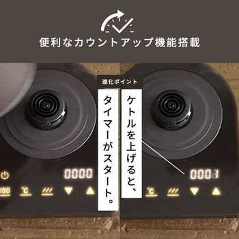 電気ケトル バリスタポット 0.8L 温度調節 保温 空焚き防止 YAMAZEN(山善)