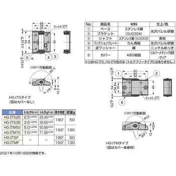 HG-ITM50 トルクヒンジ HG-IT型 1個 スガツネ(LAMP) 【通販サイト