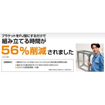 ワンタッチジョイント PJ型 1本溝用(後付けタイプ) LAMP(スガツネ)