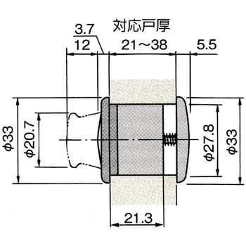 AFD-500 プッシュツマミ 1個 アトムリビンテック 【通販サイトMonotaRO】