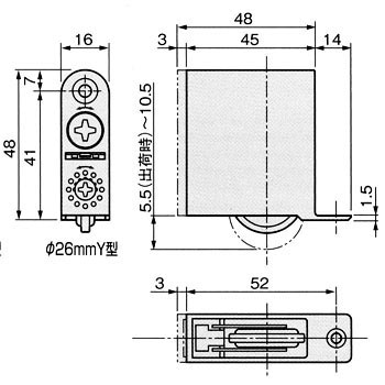 FA100-BY 調整戸車 FA-1000 1個 アトムリビンテック 【通販サイト