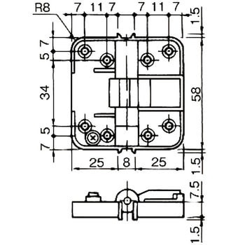 間仕切折戸用丁番 アトムリビンテック