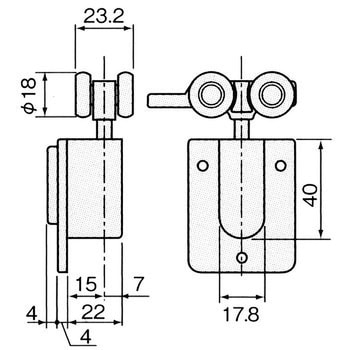 HR-200 上部吊り車(HR SYSTEM) 1個 アトムリビンテック 【通販サイト