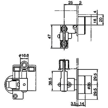 右用上部吊り車(OFD-3N SYSTEM) アトムリビンテック