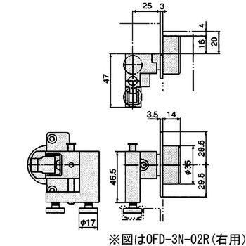 左用下部ガイド(OFD-3N SYSTEM) アトムリビンテック