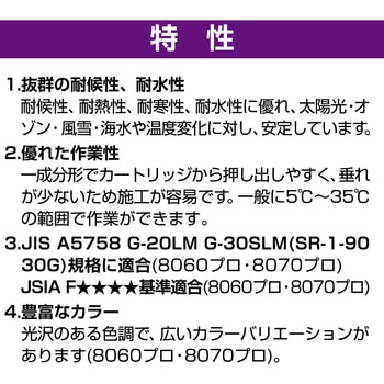 シリコーンシーラント 8070プロ(防カビタイプ) セメダイン