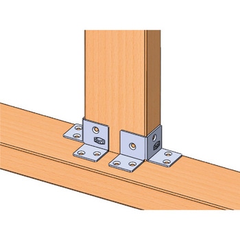 fort黒塗装2x4用金具ブラケット B5-BK fort