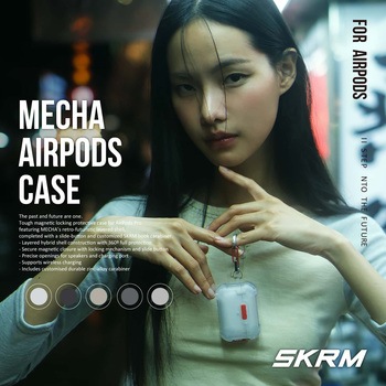 SKINARMA スキンアマ AirPods Pro 2 用ケース MECHA ワイヤレス充電対応 スモーク - MSソリューションズ