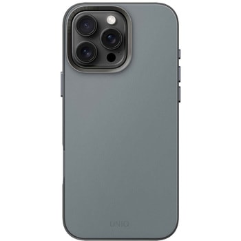 Uniq ユニーク iPhone 16 Pro PUレザーケース LYDEN DS MAGSAFE対応 ウォッシュドブルー/ブラック MSソリューションズ