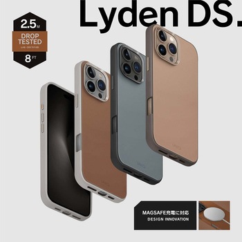 Uniq ユニーク iPhone 16 Pro Max PUレザーケース LYDEN DS MAGSAFE対応 ウォッシュドブルー/ブラック MSソリューションズ