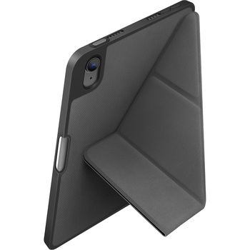Uniq ユニーク iPad mini 7 (A17 Pro)/iPad mini 6 Y字型 折り畳み式ケース TRANSFORMA Apple Pencil用ホルダー付き チャコール MSソリューションズ