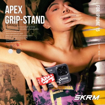 SKINARMA スキンアマ iPhone 15 360度フルカバーケース APEX スタンド付き レッド MSソリューションズ