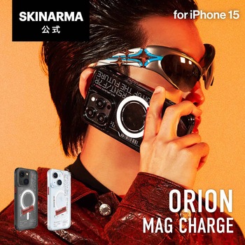 SKINARMA スキンアマ iPhone 15 耐傷・耐衝撃ケース ORION ワイヤレス充電対応 ブラック MSソリューションズ